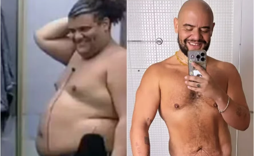 Após perder 61 kg, Gominho exibe corpo repaginado em selfie ousada