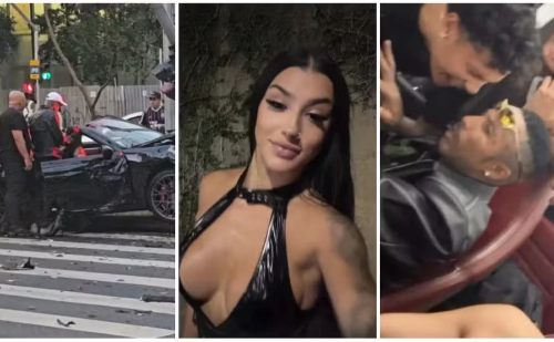 Bia Miranda e Gato Preto batem Porsche e causam acidente em SP