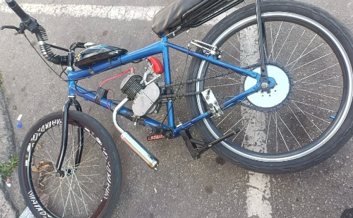 Bicicleta motorizada é apreendida em Coronel Fabriciano após manobras perigosas