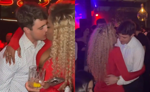 Cariúcha é vista aos beijos com filho de Gugu em festa no RJ