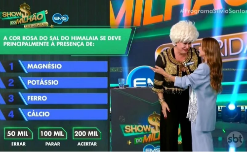 Nany People acerta pergunta 'fácil' e leva prêmio máximo do Show do Milhão