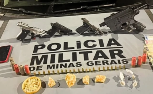 PM apreende armas, drogas e prende suspeitos em megaoperação em Coronel Fabriciano