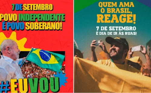 Manifestantes de esquerda e direita ocupam SP no 7 de Setembro