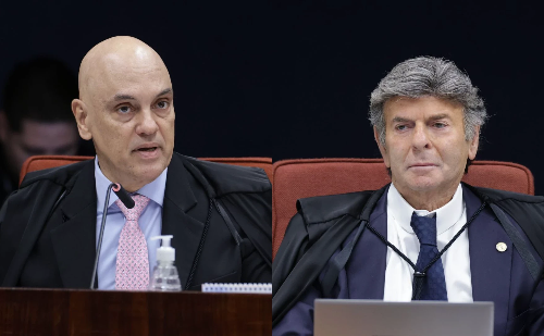 Moraes e Fux se desentendem durante julgamento de Bolsonaro no STF
