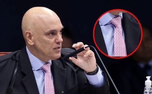 Gravata de cachorros de Moraes vira destaque em julgamento no STF