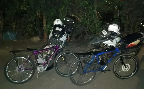 PM apreende bicicletas motorizadas em operação contra perturbação do sossego em Fabriciano