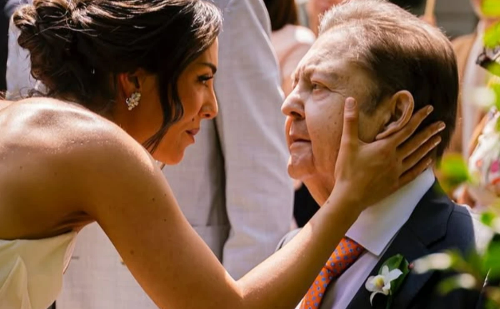 Lara Silva compartilha momento emocionante com Faustão após casamento