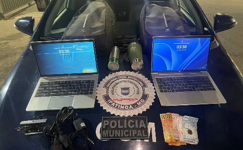 Polícia Municipal prende suspeitos e recupera bens da Cemig e moto furtada em Ipatinga