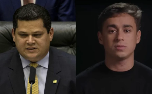Nikolas reage a Alcolumbre e ameaça vídeo de 'fundo preto'