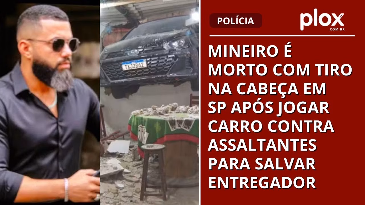 Mineiro é morto com tiro na cabeça em SP após jogar carro contra assaltantes para salvar entregador