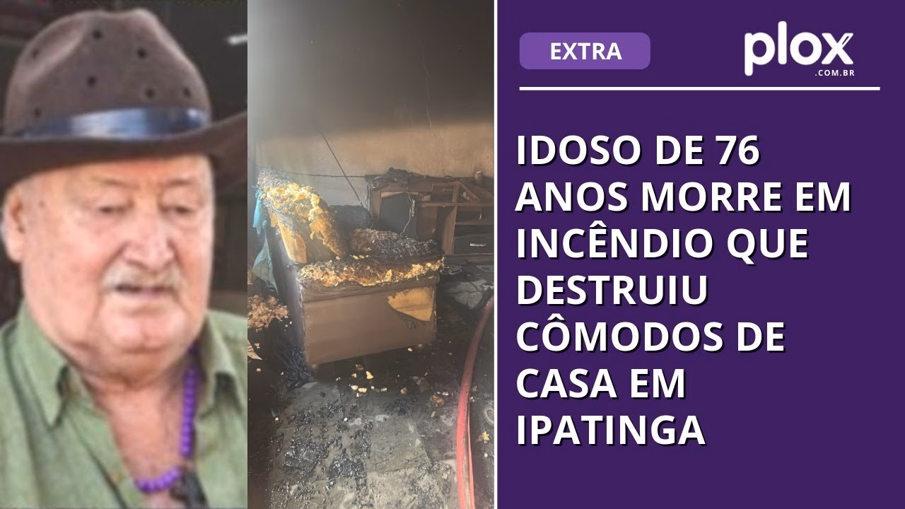 Idoso de 76 anos morre em incêndio que destruiu cômodos de casa em Ipatinga