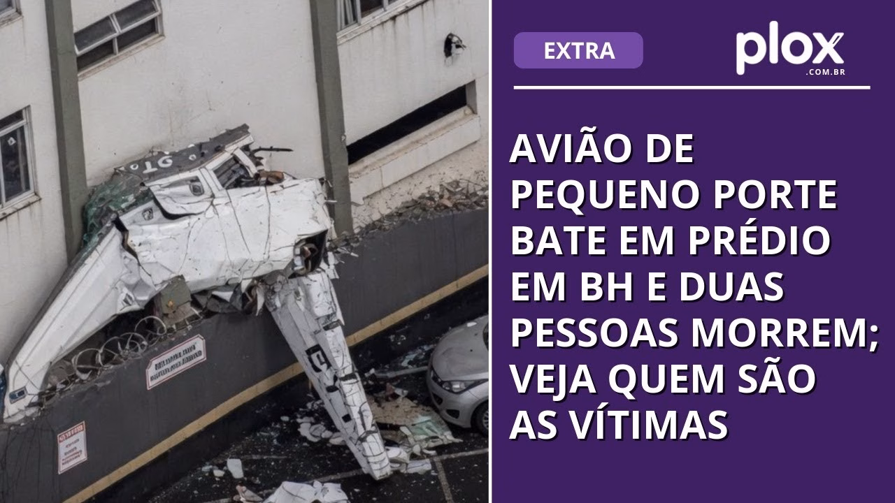 Avião de pequeno porte bate em prédio em BH e duas pessoas morrem; veja quem são as vítimas
