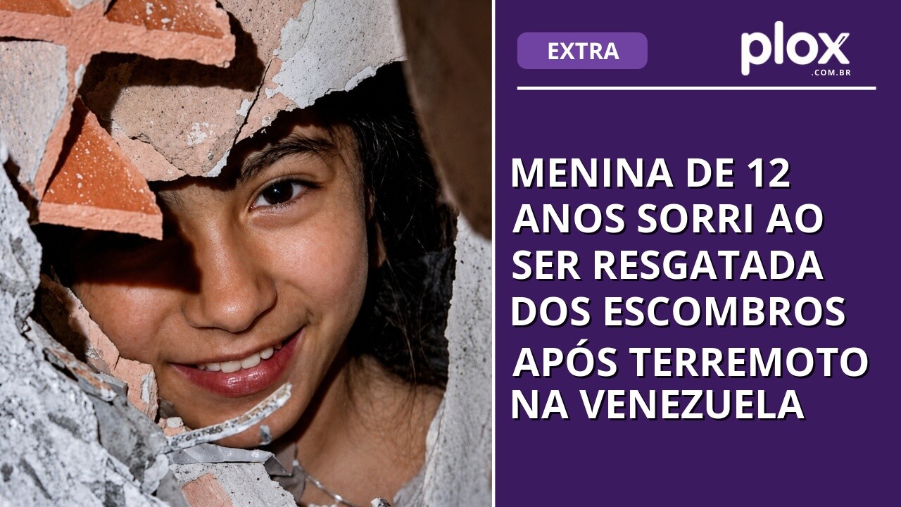 Menina de 12 anos sorri ao ser resgatada dos escombros após terremoto na Venezuela