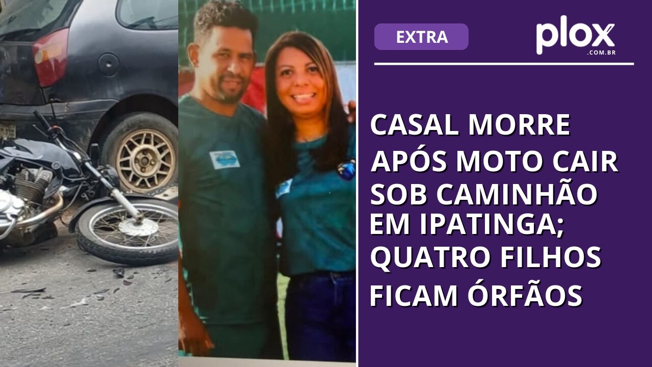 Casal morre após moto cair sob caminhão em Ipatinga; quatro filhos ficam órfãos