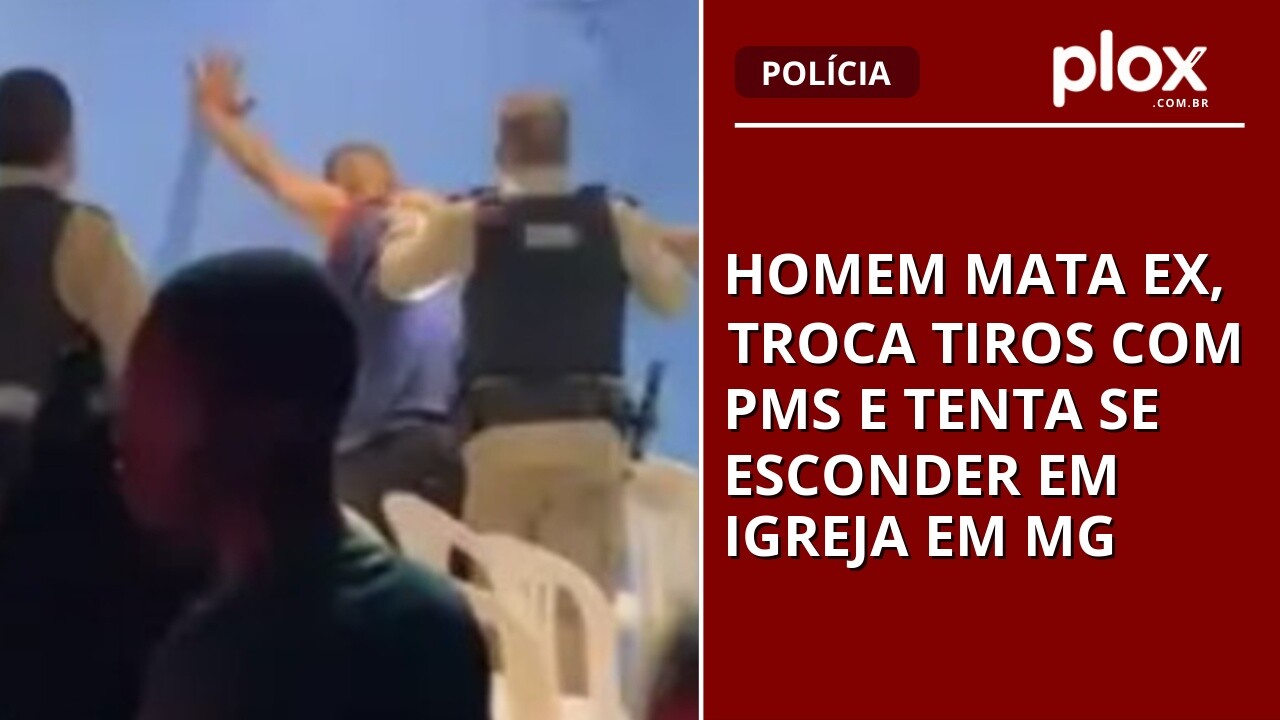 Homem mata ex, troca tiros com PMs e tenta se esconder em igreja em MG
