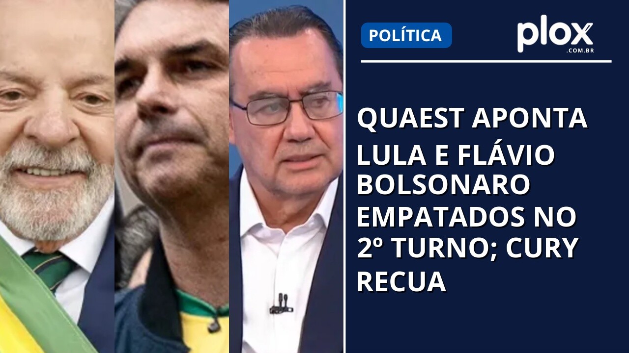 Quaest aponta Lula e Flávio Bolsonaro empatados no 2º turno; Cury recua
