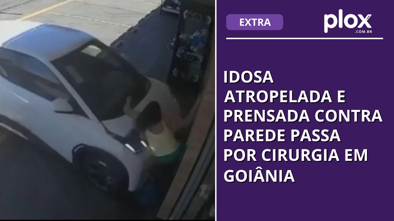Idosa atropelada e prensada contra parede passa por cirurgia em Goiânia