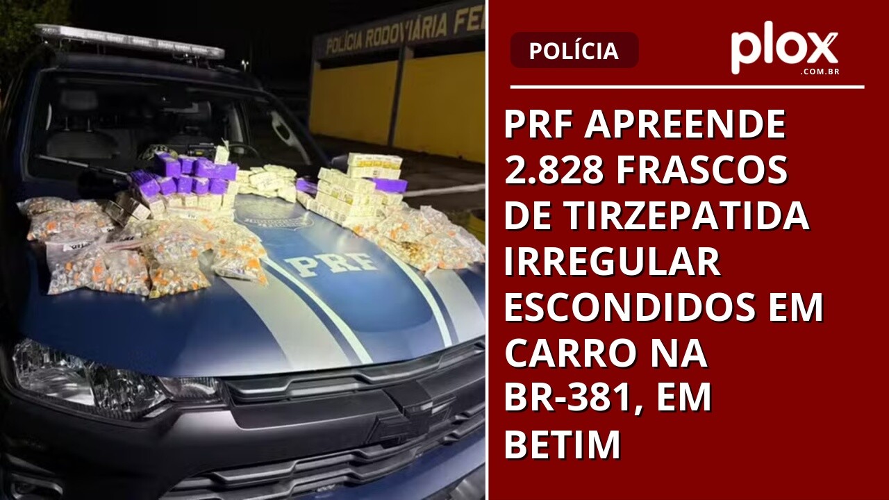 PRF apreende 2.828 frascos de tirzepatida irregular escondidos em carro na BR-381, em Betim