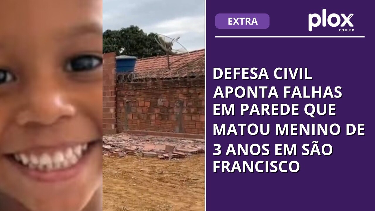 Defesa Civil aponta falhas em parede que matou menino de 3 anos em São Francisco