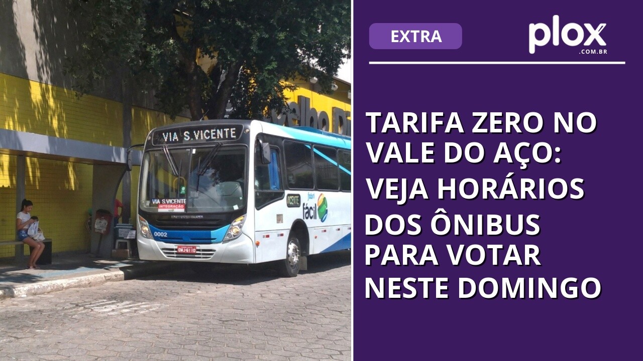 Tarifa zero no Vale do Aço: veja horários dos ônibus para votar neste domingo