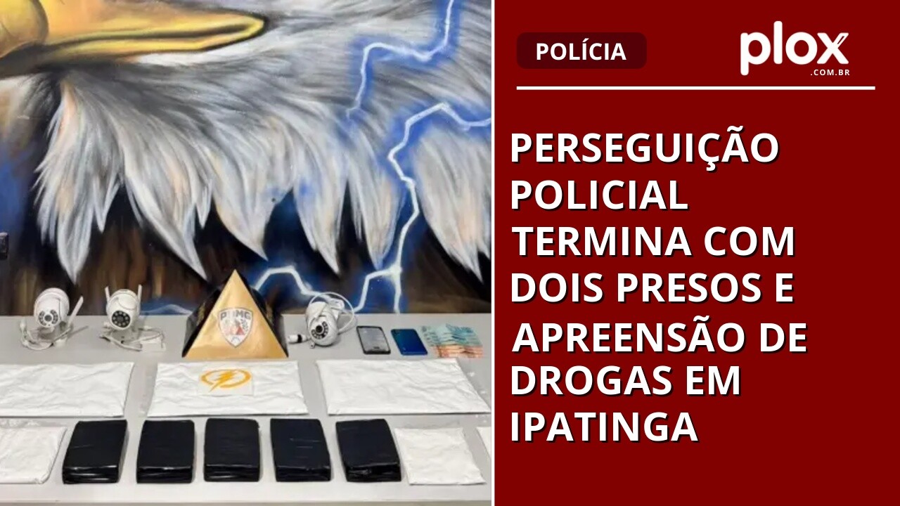 Perseguição policial termina com dois presos e apreensão de drogas em Ipatinga