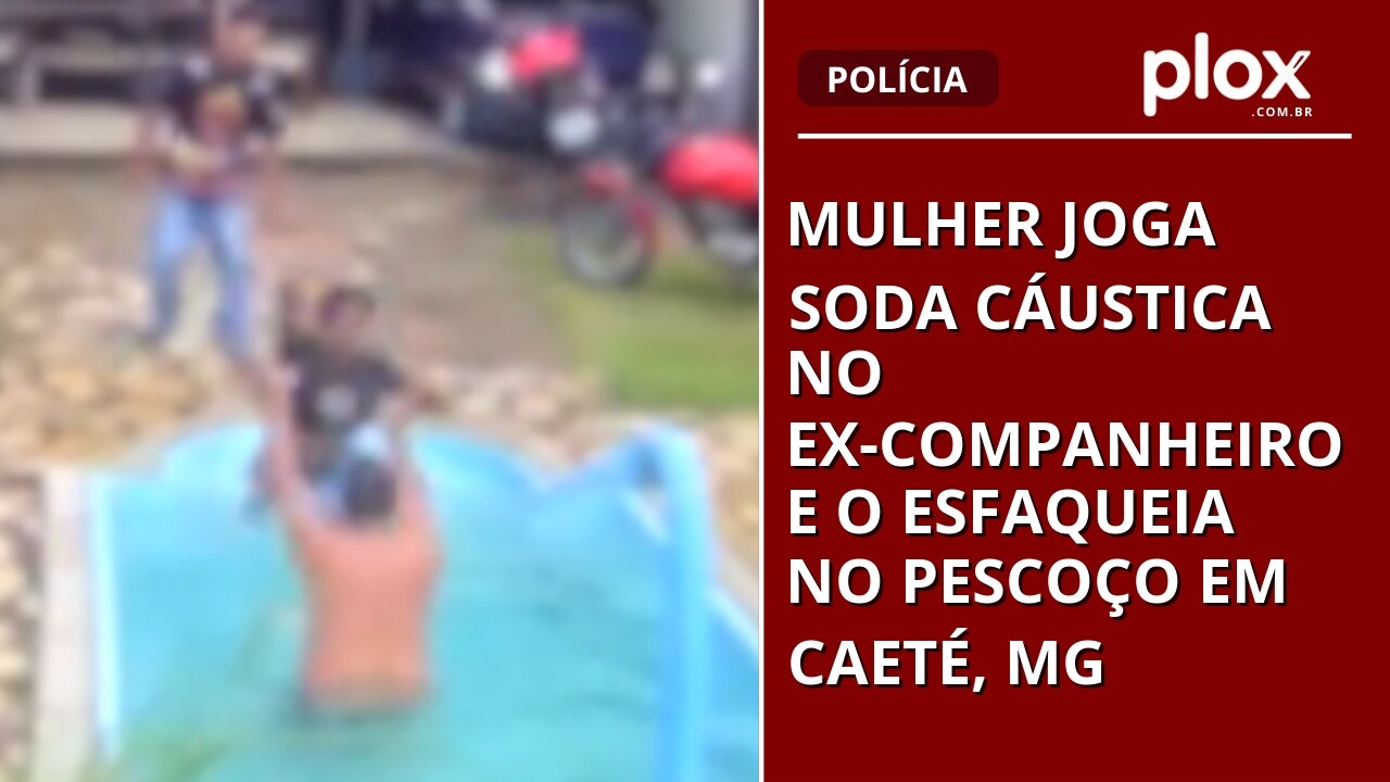 Mulher joga soda cáustica no ex-companheiro e o esfaqueia no pescoço em Caeté, MG