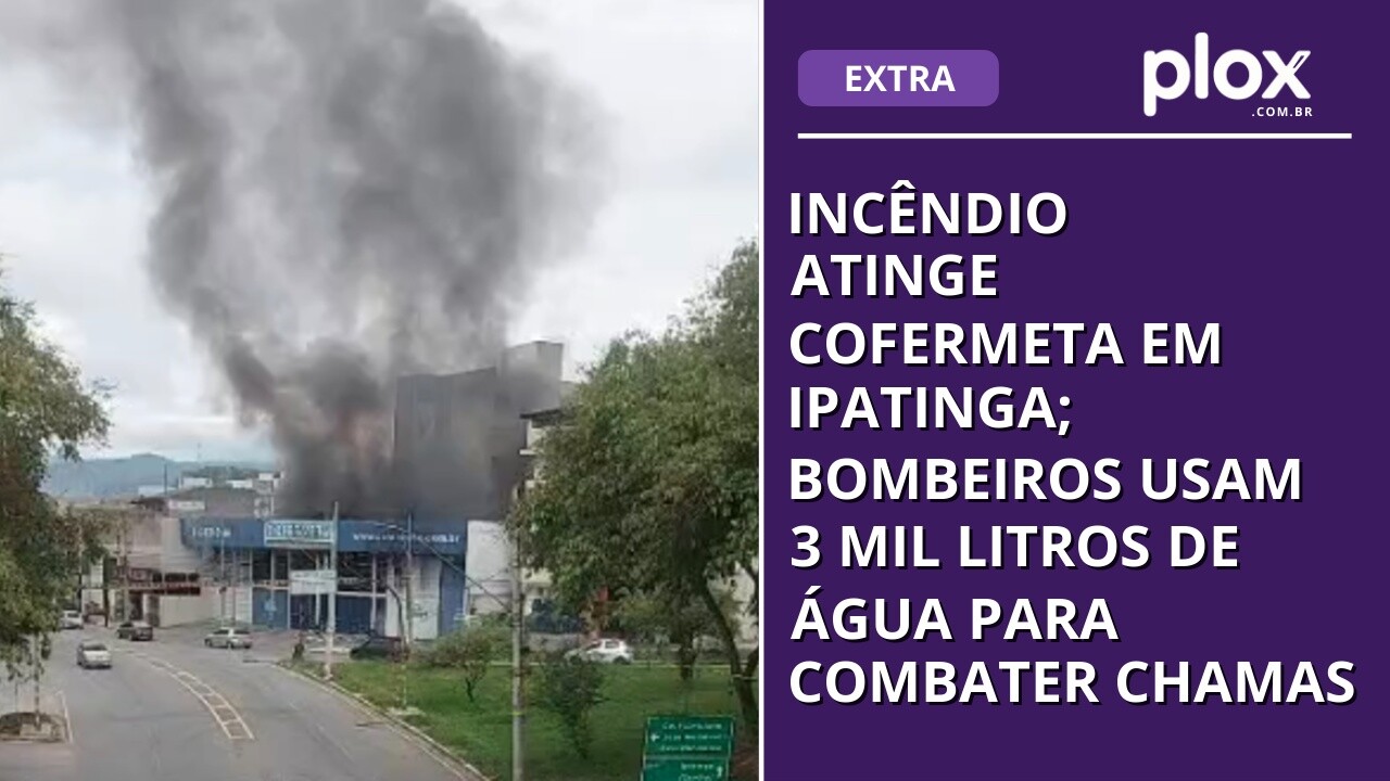 Incêndio atinge Cofermeta em Ipatinga; bombeiros usam 3 mil litros de água para combater chamas